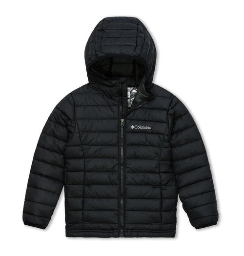 Columbia Toddler Boys Powder Lite II Hooded Jacket, Black, 4T