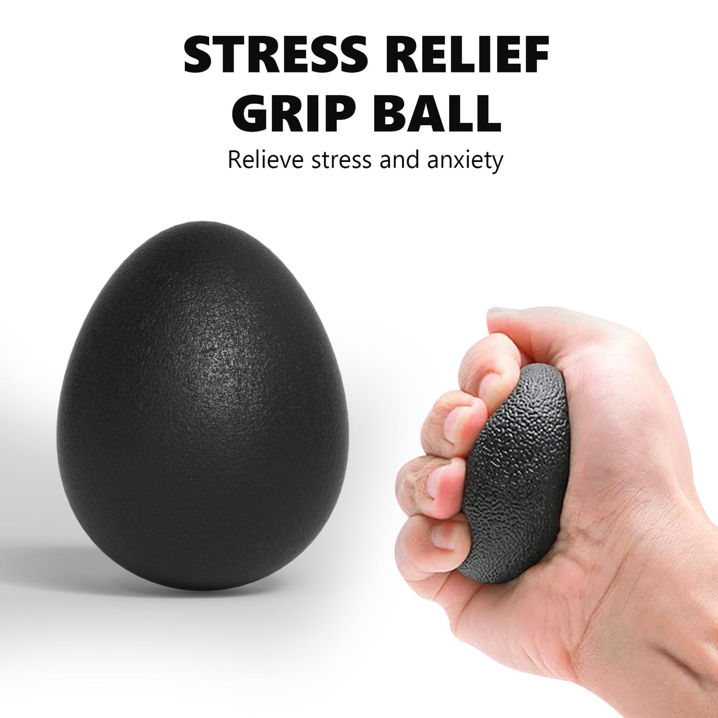 Hand Grip Strengthener Workout Kit Kit (8-Piece), 2 Adjustable Resistance Forearm Grippers, 2 Finger Stretchers, 2 Grip Rings and 2 Stress Relief Grip Balls for Muscle Building and Injury Recovery