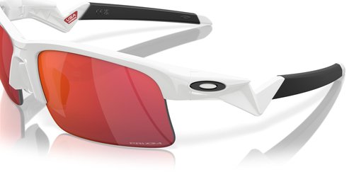 Oakley Kids' OJ9013 Capacitor Rectangular Sunglasses, Polished White/Prizm Field, 63 mm