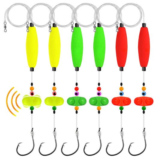SIWRIOM Catfish Rigs Catfish Float Rigs 6PCS Catfishing (A-Double Rattle-7/0 Hook * 6PCS)