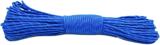 100FT Reflective Paracord 7 Core 550 Parachute Cord (Blue)