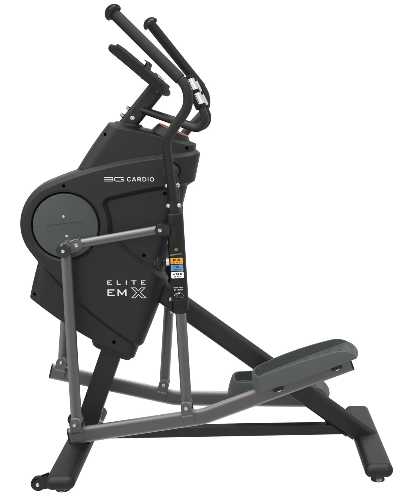 3G Cardio Elite EM X Elliptical Trainer Machine with 18”- 23” Adjustable Stride, Small Space Saving 49.2” Footprint, FreeSync™ FTMS Smart HD Connectivity, 350LB Max Weight, 5 Year Parts Warranty.
