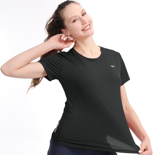 Wulbike Women Shirt Runing Quick Dry Athletic Gym Active T-Shirt Moisture Wicking Top UPF 50+ SPF Sun Protective