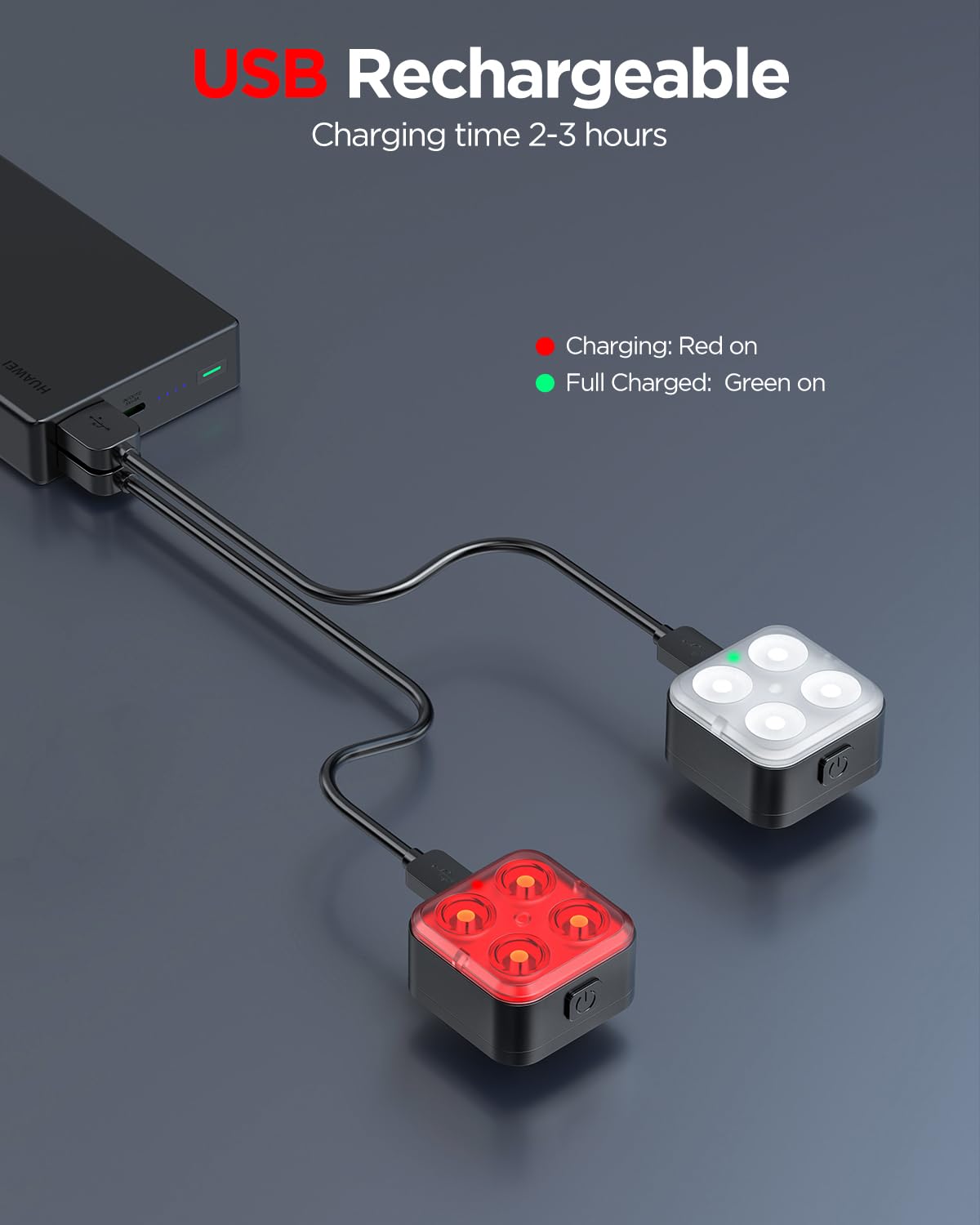 Akale Bike Lights Set, Rechargeable Bicycle Lights Front and Rear, 4 Light Mode Options, Bike Headlight, IPX4 Waterproof, Easy to Install for Men Women Road