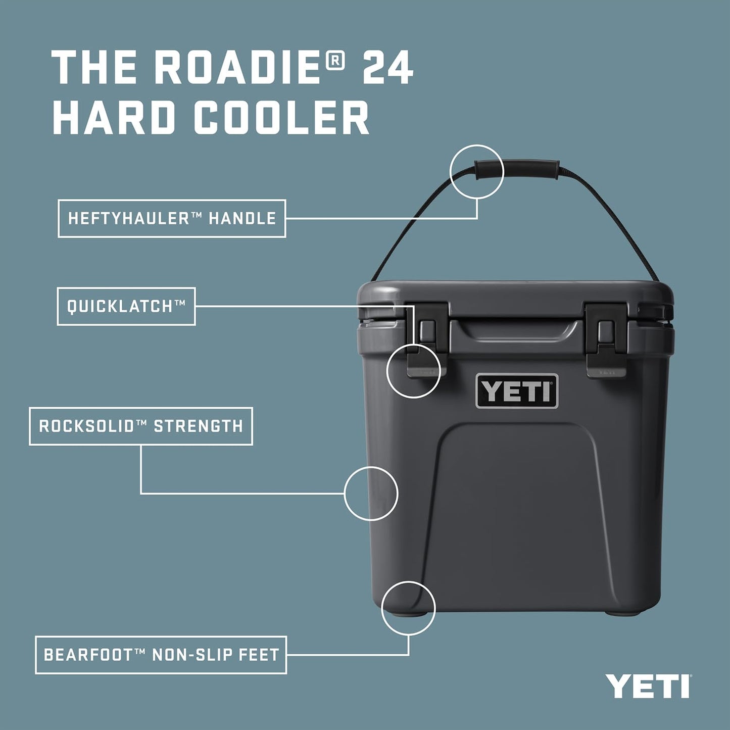YETI Roadie 24 Cooler, Camp Green