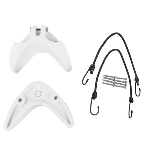 Boat Cooler Mounting Kit White Universal Cooler Tie Down Kit,Fits Most Brands Secures Stops Sliding Fast Removal , Include 4 Corner Pieces, 2 Quick-Connect Stretch Straps