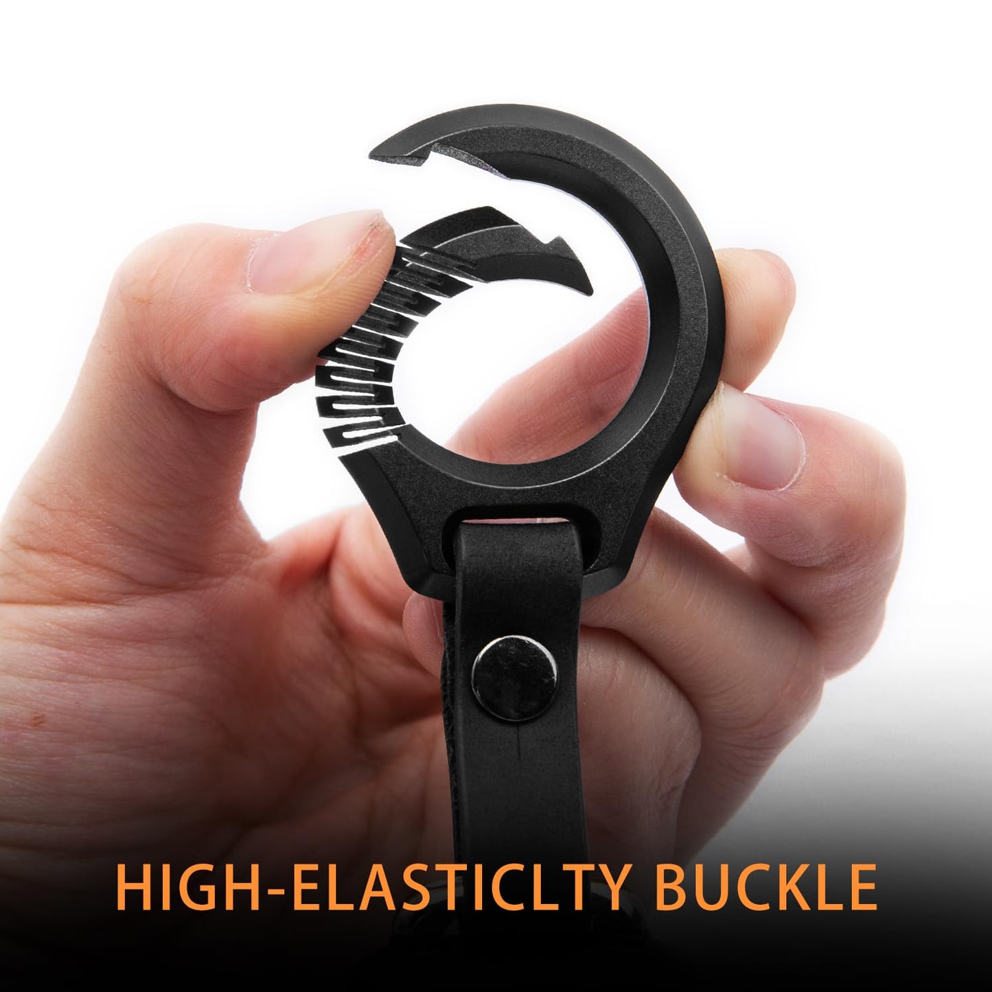 WARHERO Titanium Leather Car Key Keychain Clip EDC Compact Cowhide Belt Hook Holder Carabiner Rings Keeper Lightweight Durable Design Organizer