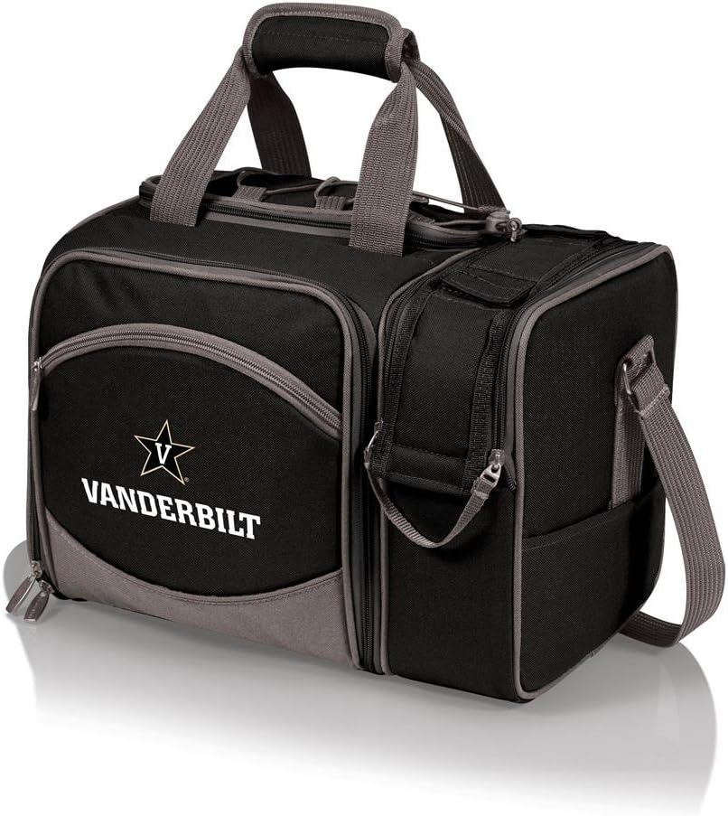 NCAA Malibu Cooler Picnic Basket - Insulated Tote with Complete Picnic Set