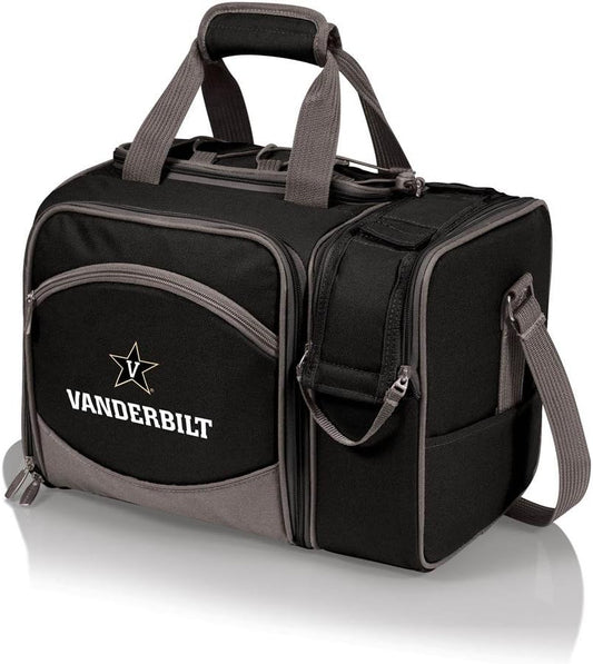 NCAA Malibu Cooler Picnic Basket - Insulated Tote with Complete Picnic Set