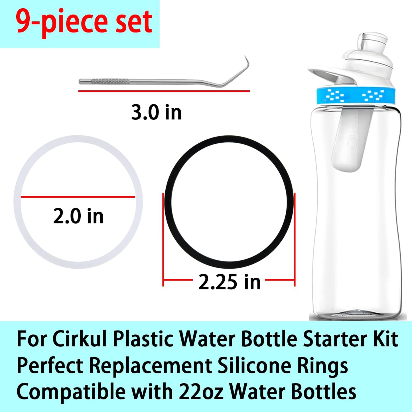 Generic 8 Pack Rubber Seal Replacement Compatible with cirkul,Suitable for cirkul Replacement Cover Sealing Gasket