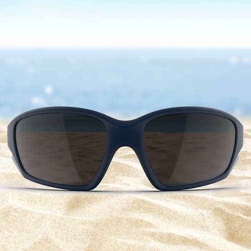 HAAYOT Polarized Floating Sunglasses for Men Women, Fishing Boating Surfing Glasses, UV Protection, Navy Blue Gray