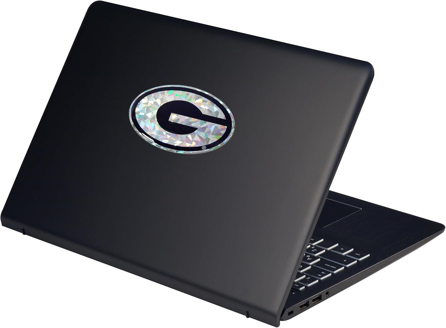 Elektroplate Officially Licensed University of Georgia Black/Red Reflective Decal | Premium 3D Doming All Weather Sticker for Car, Water Bottle, Laptop, Tablet, Window, Cooler, Phone | Made in the USA