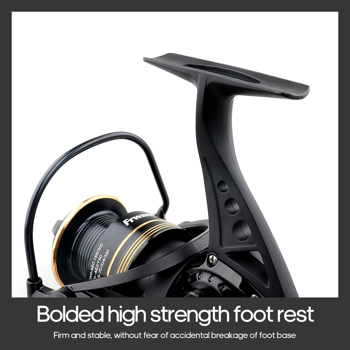 Frwanf Spinning Reel, Freshwater and Seawater Fishing Reel, Max 17.6lb Carbon Resistance, High Speed Gear Ratio, Premium New Rolling Bearing and Drive Gear, Metal Spool and Handle (FMCF2000)