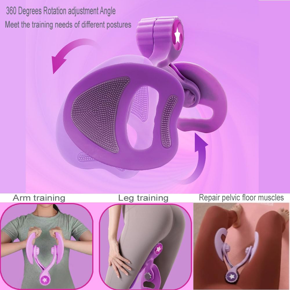 AGGICE Thigh Master Hip Trainer, Kegel Exerciser, Pelvic Floor Trainer for Post Partum Rehabilitation- Inner Thigh Trimmer, Thigh Toner Workouts