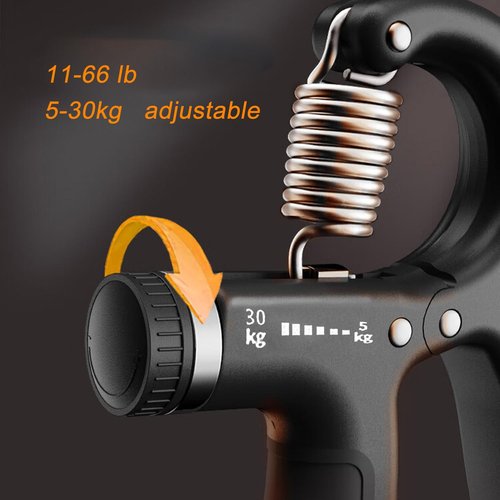 Strengthener Hand Grip Black Kid Boys Girls Teenager Strength Trainer Forearm Finger Wrist Gripper Exerciser 5-30kg Adjustable Stretcher Squeezer Workout