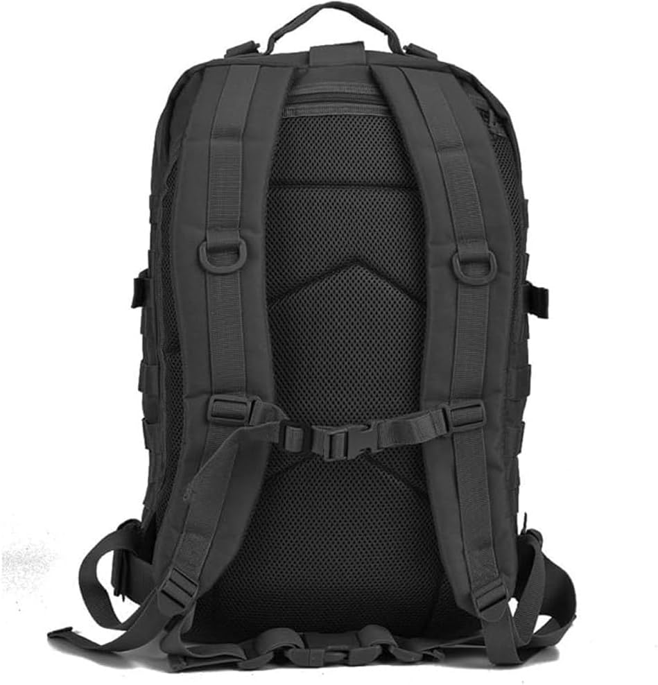 REEBOW GEAR Tactical Backpack 40L Large Army 3 Day Assault Pack Molle Bug Bag Backpacks Military Style Rucksacks (Black)