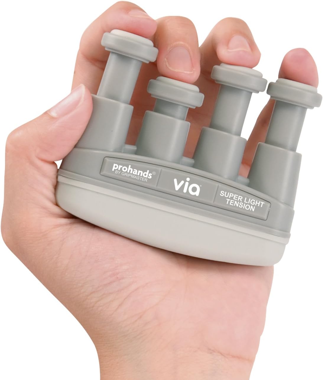 VIA Hand Exerciser, Finger Exerciser (Hand Grip Strengthener), Spring-Loaded, Finger-Piston System, Isolate and Exercise Each Finger