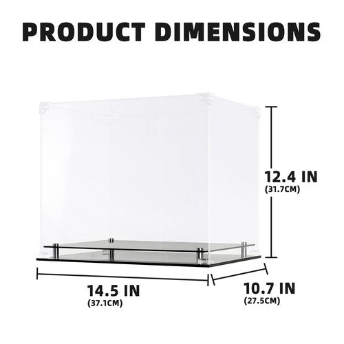 Pro UV Full Size Football Helmet Display Case Stand fits Baseball Batting Helmet Ice Hockey Motorcycle Helmet Showcase with Gold Risers