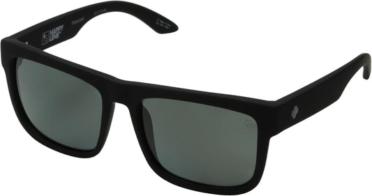 Spy Discord Sunglasses Soft Matte Black with Happy Gray Green Polarized Lens
