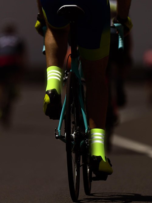 Breathffy 4 Pairs Glow in Dark Socks Cycling High Reflective Running Socks Night Safety Hosiery Compression Athletic(Fluorescent Green)