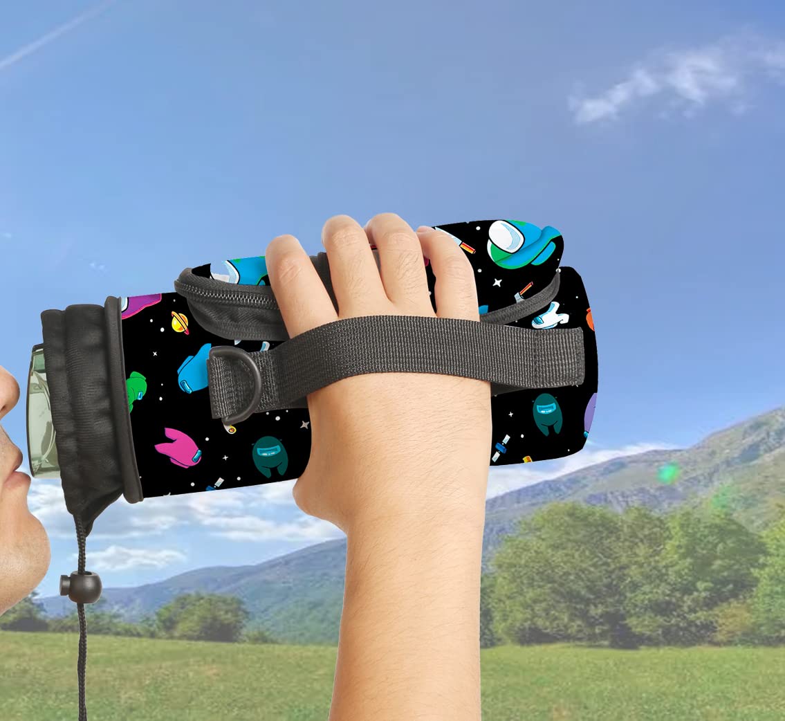 ARIYIDA 25oz & 40oz Water Bottle Carrier Bag, Water Bottle Holder, Adjustable Shoulder Hand Strap Pocket Sling Sleeve for Men/Women Walking Camping Travel work (RYD-WBH-3, 25oz)