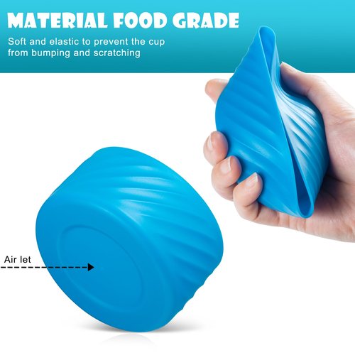 Silicone Boot for Owala 40 OZ Water Bottle, Boots Protector Sleeve Cover Bottom Bumper compatible with FreeSip Owala Water Bottles (Blue, 9 CM Boot Fits Owala 40 OZ Bottle)
