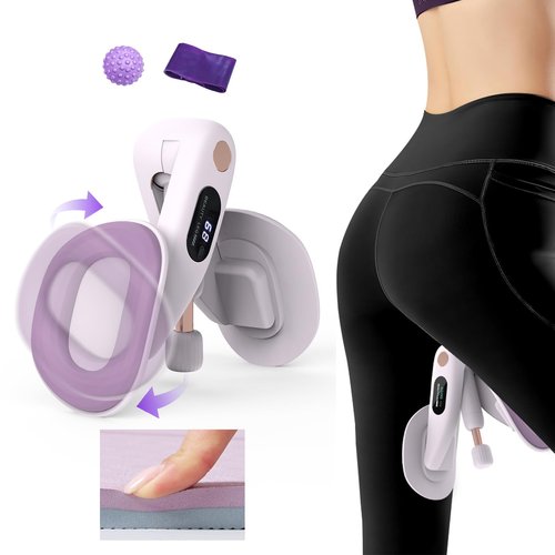 VANiGO Thigh Master Thigh Exerciser for Women, Pelvic Floor Muscle Inner Thigh Exerciser Workout Equipment, Kegel Exercise Hip Trainer, 45lb Thighmaster Home Gym for Legs Strengthen Machine