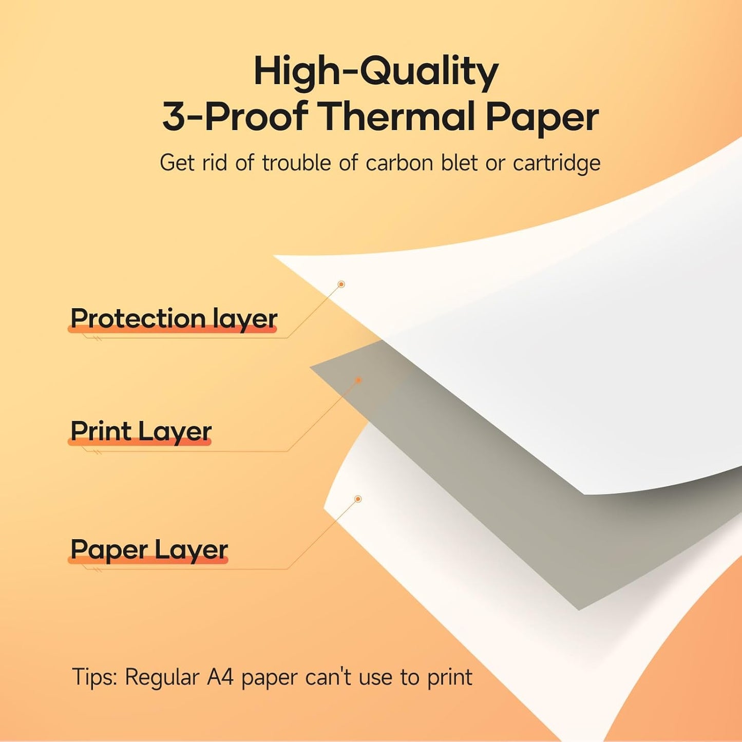 iDPRT MT890 Portable Wireless Printer - with Thermal A4 Paper, Bluetooth Inkless Printer for Travel/Home, Support US Letter&A4&A5 Size, Mobile Printers Compatible with iOS, Android & Laptop - Blue