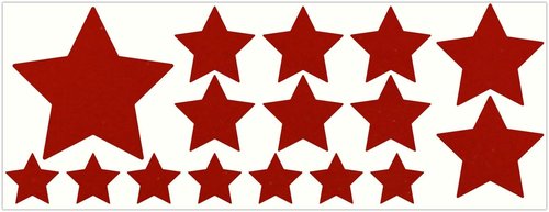 LiteMark White Reflective Star Decals, 3M Scotchlite Assorted Size Stickers for Helmets, Bikes & Cars, Pack of 16