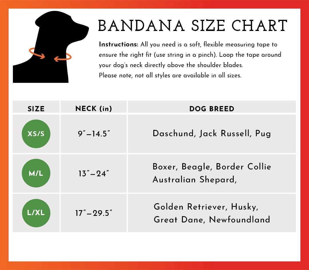 Reflective Dog Bandanas - High Visibility Safety Accessories for Small & Large Dogs (Blaze Orange, M-L)