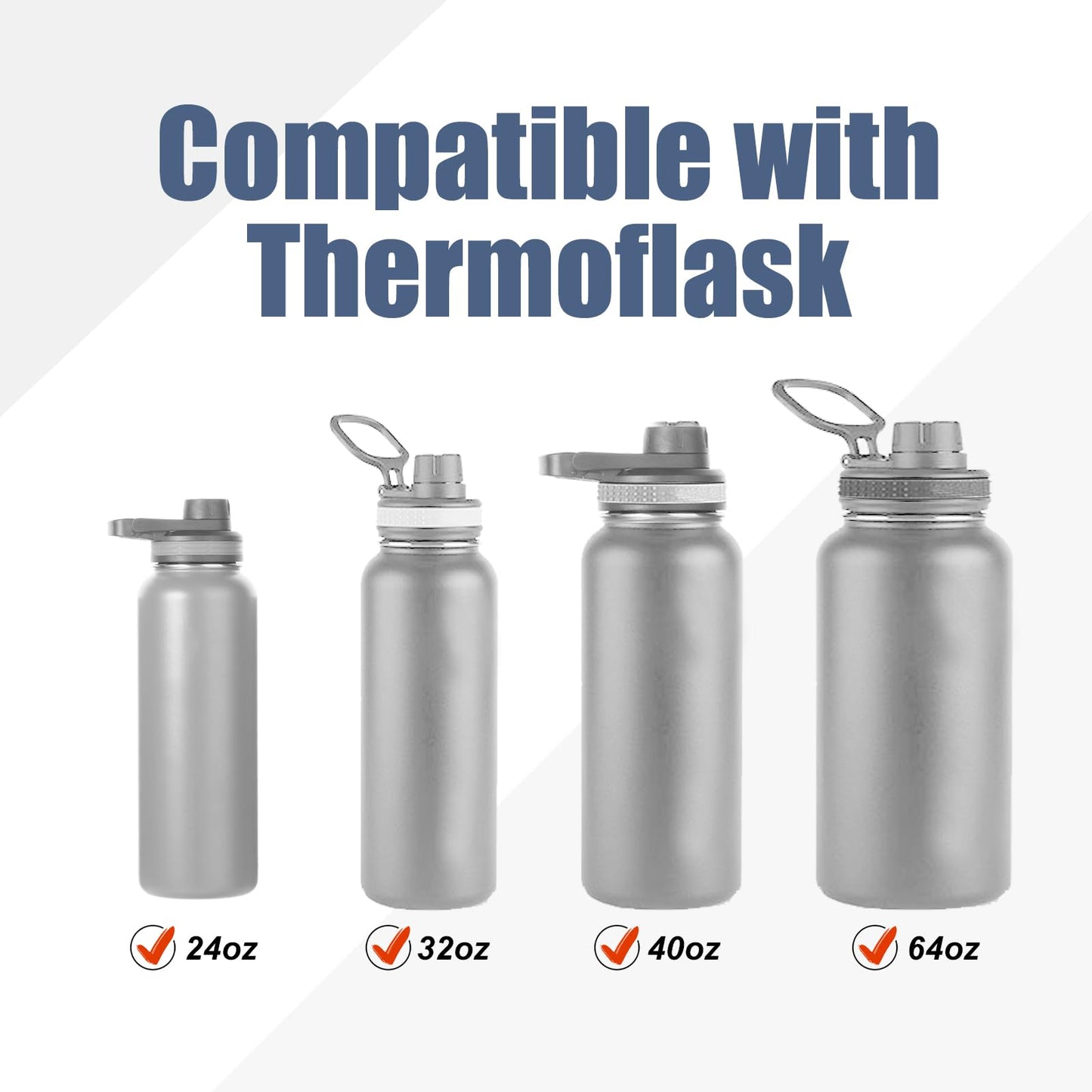 12pcs Water Bottle Gasket Replacement, Silicone Sealing Ring Gaskets Silicone Gasket Replacement for Thermoflask 24/32/40/64oz Water Bottle Lids, Chug Lid, Chug Spout, Vent Hole