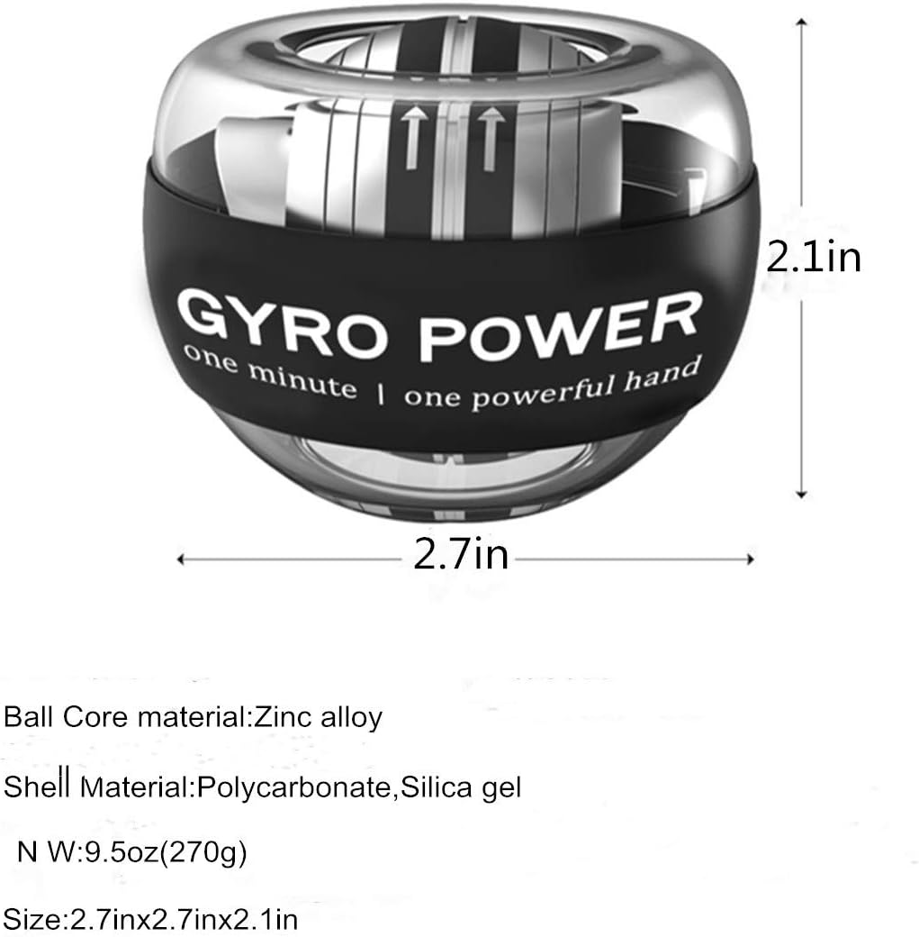 Self-Starting Wrist Gyro Ball, Wrist Strengthening Device, Hand Enhancer, Forearm Exerciser, Used to Strengthen Arms, Fingers, Wrist Bones and Muscles