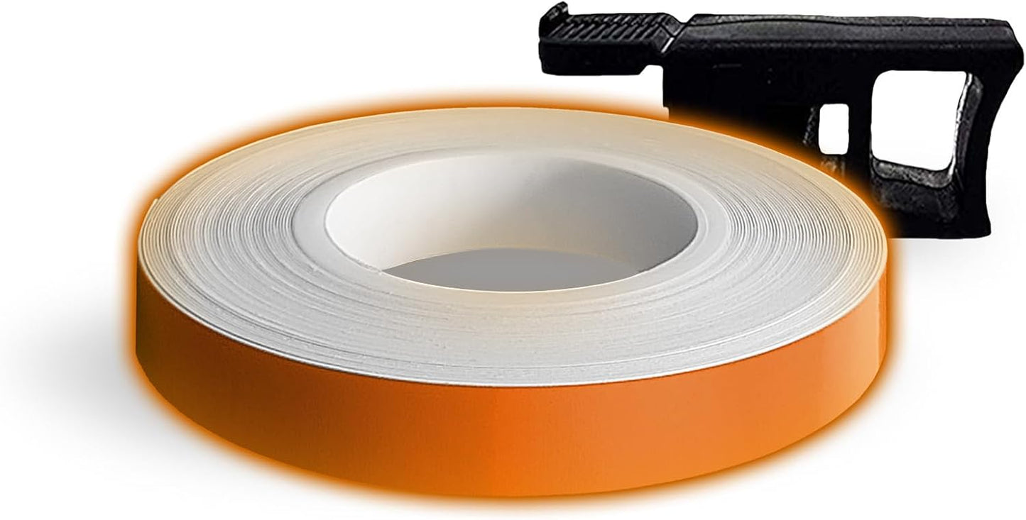 Orange Refractive Wheel Stripes - 7mm x 6m with Applicator Tool for Easy Application