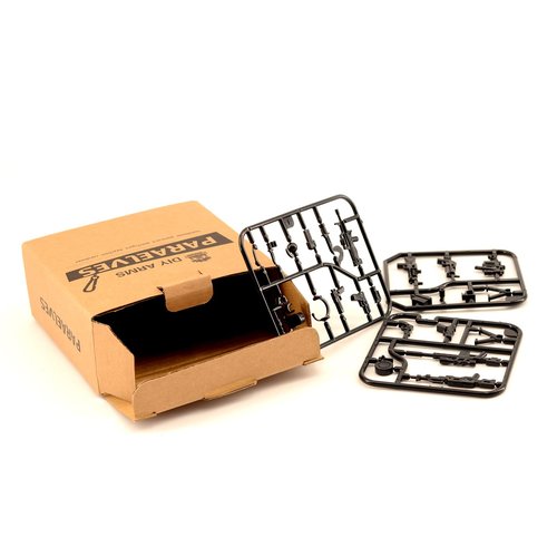 PARAELVES Mini Weapon Accessories, Minifigure Accessories for Military Enthusiast, Various Mini Guns, Helmets for All Age, DIY Police Keychain