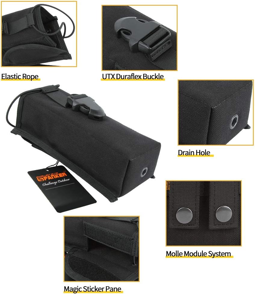 EXCELLENT ELITE SPANKER Tactical Universal Radio Holster Pouch Holder Case Bag Molle Adjustable Military Walkie Talkie Holder