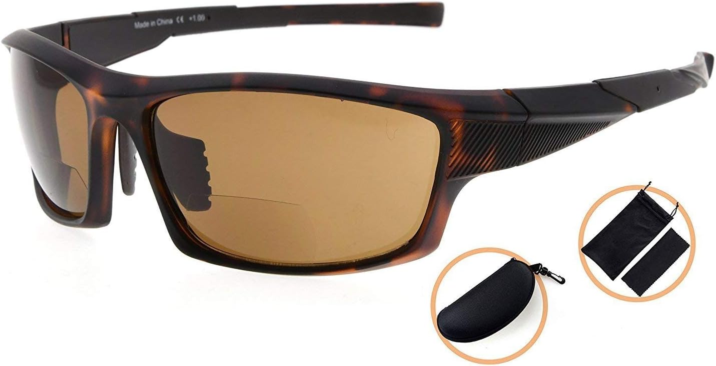 Eyekepper TR90 Frame Bifocal Sports Sunglasses Baseball Running Fishing Driving Golf Softball Hiking Sunshine Readers