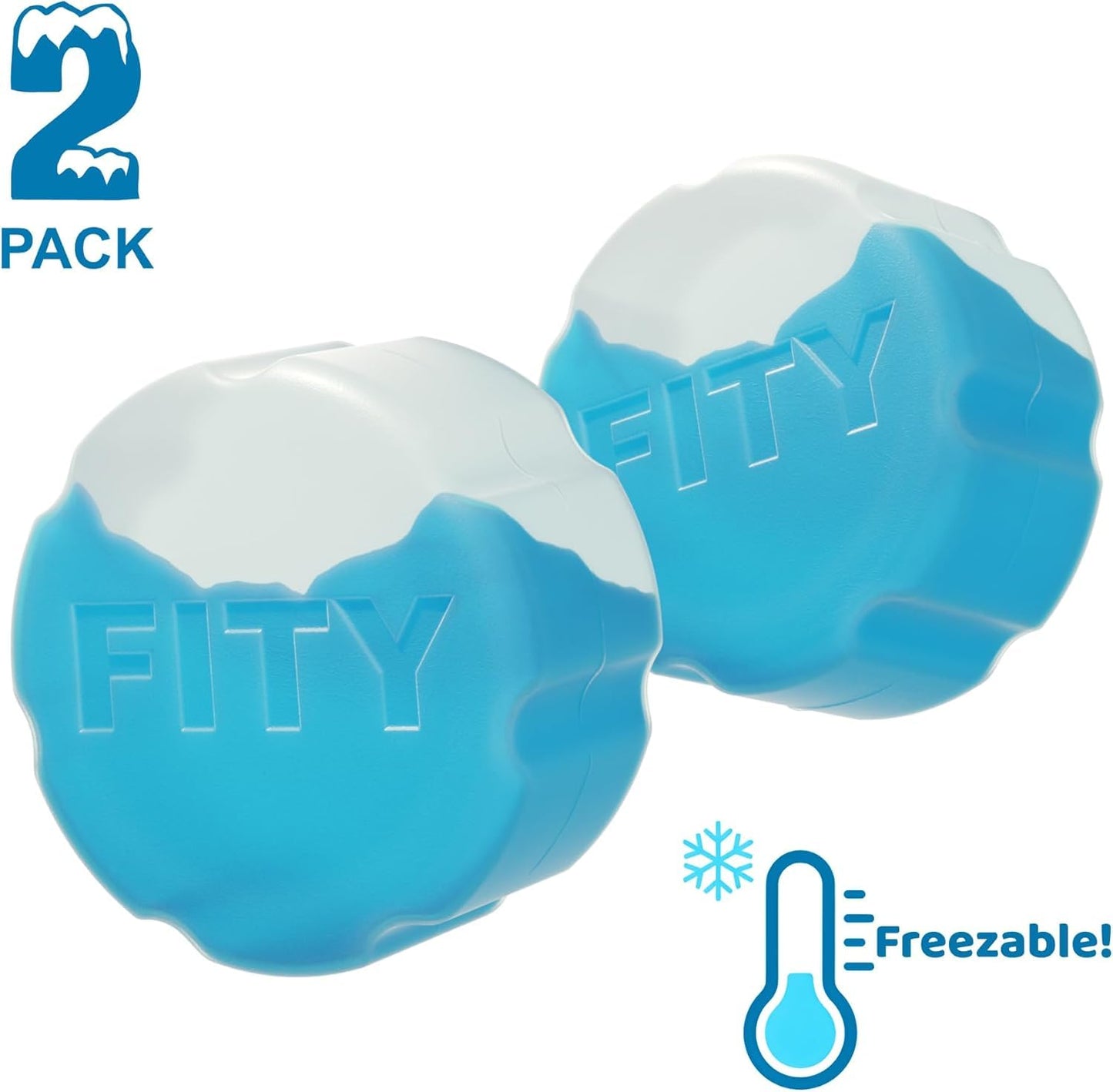 FITY Freeze (2 Pack) - A Multi-Use Freezable Ice Pack 12oz Can Adapter for 16oz Tall Can Tumblers Also use w/Lunch Boxes, Diaper Bags, Sore Muscles, Compatible with YETI MiiR CamelBak BruMate (Red)