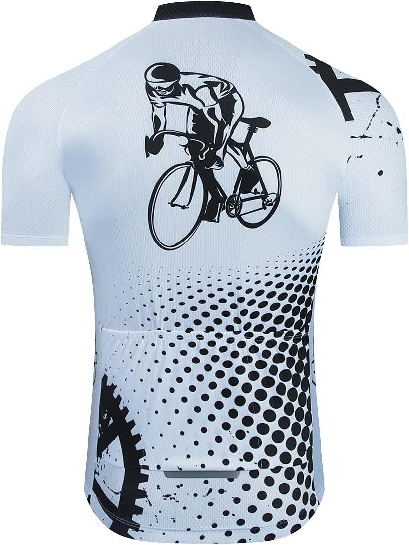 Aogda Cycling Jerseys Men Bike Shirts Team Biking Tops Bicycle Short Sleeves Clothing