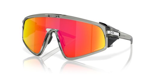 Oakley OO9404 Latch Panel Rectangular Sunglasses, Grey Ink/Prizm Ruby, 35 mm