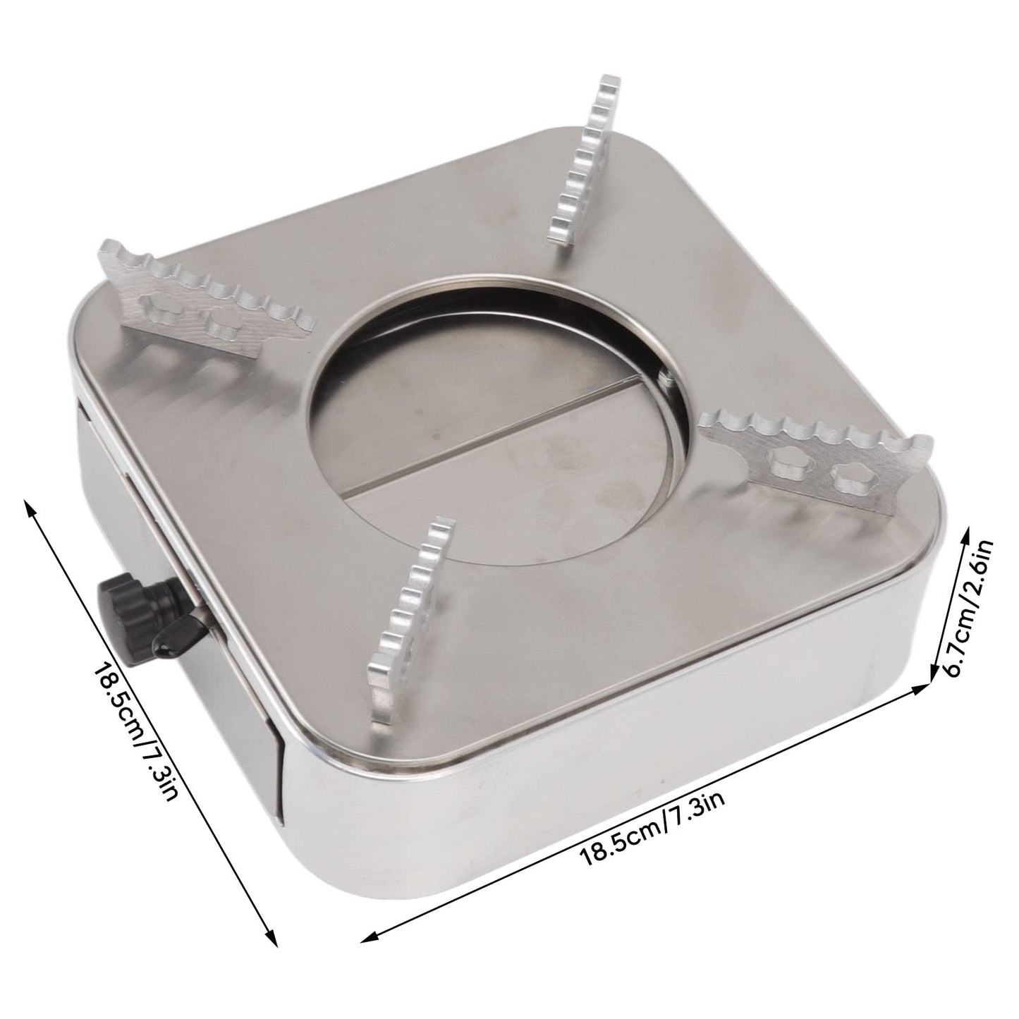 Alcohol Stove,Backpacking Stove,Portable Alcohol Stove Camping,Stainless Steel Silver One Piece Design Drawer Structure Spirit Burner for Home Outdoor Hiking