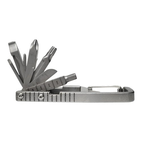 PELZ 12 in 1 Multi Tool Carabiner, Folding Tool Kit, Keychain Multitool, Screwdrivers, Bottle Opener, Phone Holder for Camping, Hiking, Everyday Use