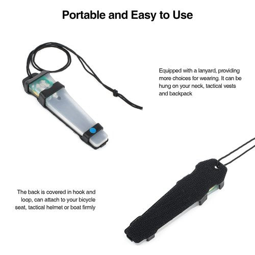 rdzzwxw Personal Identification Marker, Tactical Helmet Light, Portable Survival Safety Flashing Light, Waterproof Survival Signal for Hiking Boating Cycling Fishing