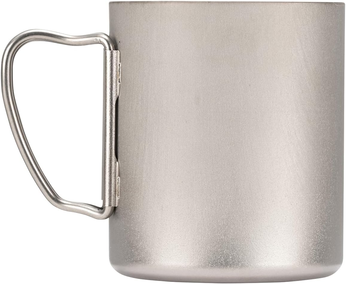 Snow Peak 300ml Double Wall Titanium Insulated Camping Mug - Lightweight & Durable