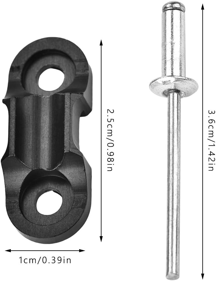 Aluminum Alloy Bike Cable Clip, Durable Design, Black, Motorcycle Cable Clips, Lightweight, 2.5 x 0.98 inches, for Bikes, Motorcycles, and Outdoor Adventures