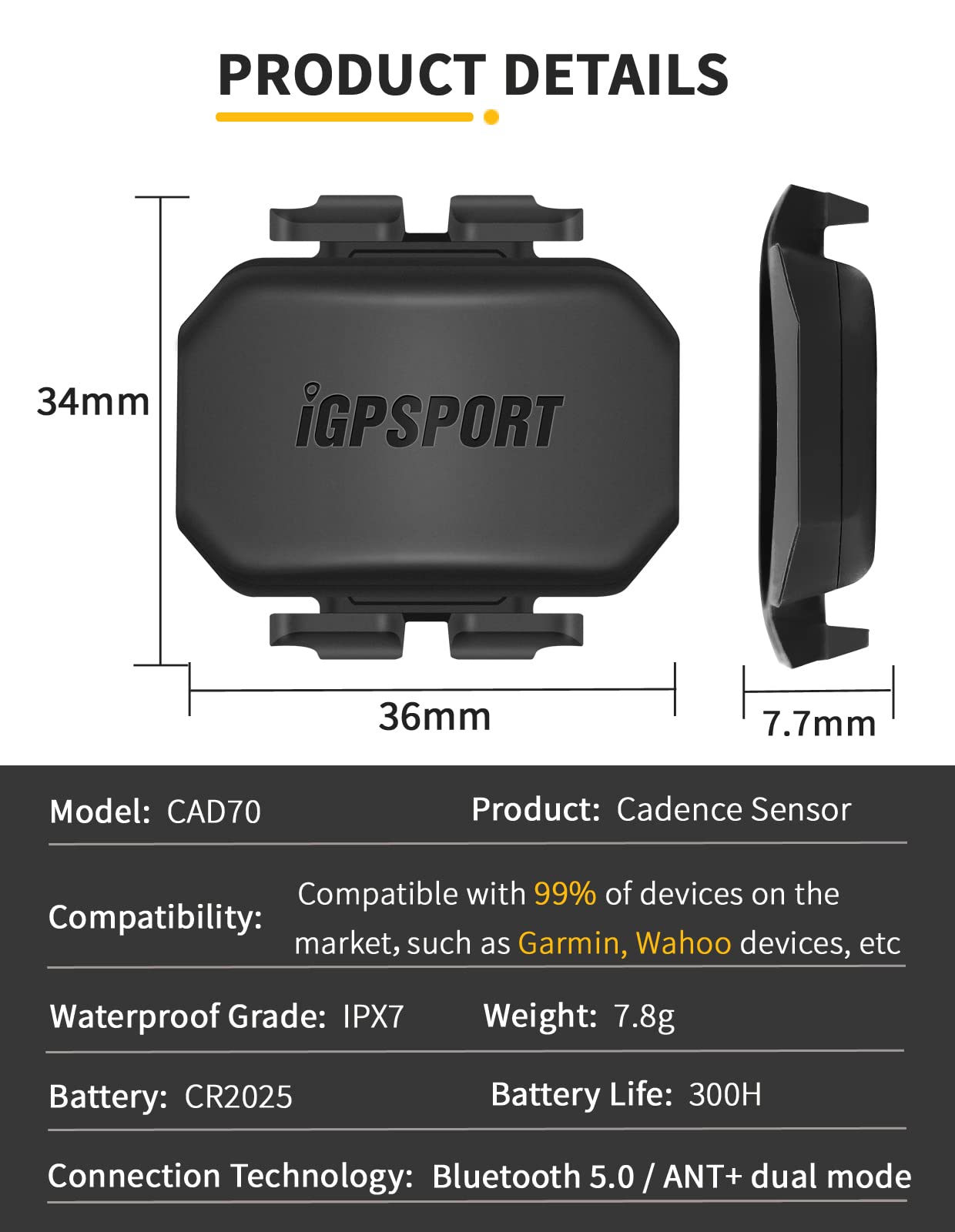 iGPSPORT BSC100S Bicycle/Bike Computer Wireless, 2.6 inch LCD Display Rechargeable Waterproof GPS Cycling Computer (BSC100S Set)