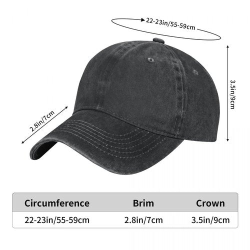 YISHOW Embroidered Fish On Bassball Cap Fishing Bite Vintage Men and Women Embroidered Hat Black