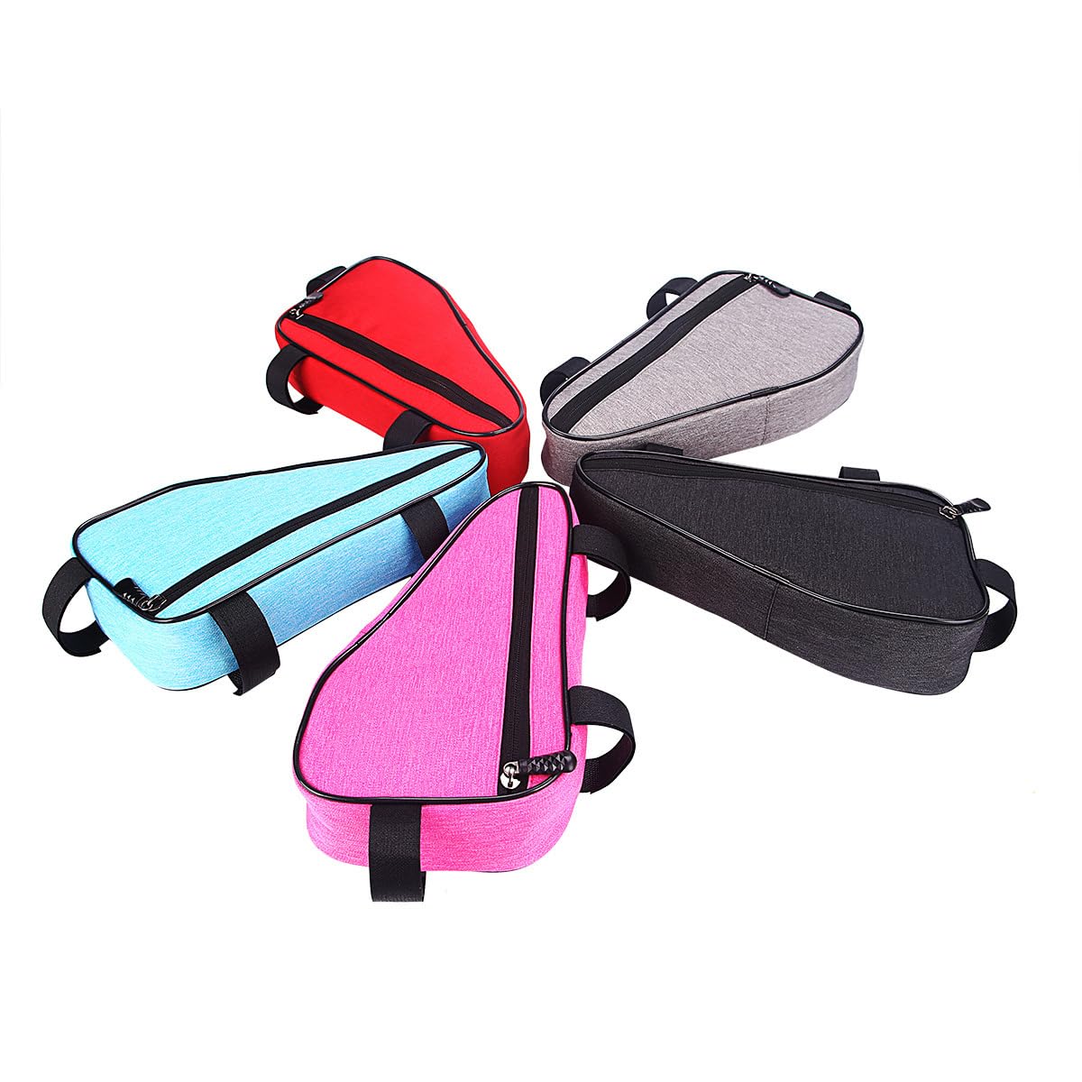 LILYXIN Triangle Bike Bag - Front Frame Triangle Bag, Cycling Accessory, Large Capacity, Portable Pouch (Pink)