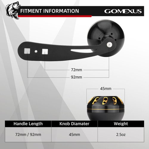 GOMEXUS Power Handle for Penn Squall Star Drag/Lever Wind Fathom Star Drag/Lever Wind/Lever Drag