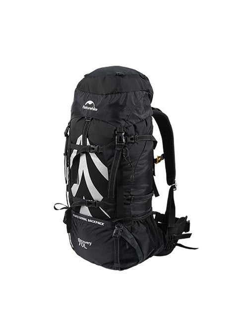 Naturehike 70+5L Lightweight Hiking Backpack, Tear-resistant Fabrics-Light CR Carrying System-Comfortable Weight-Bearing(Black)