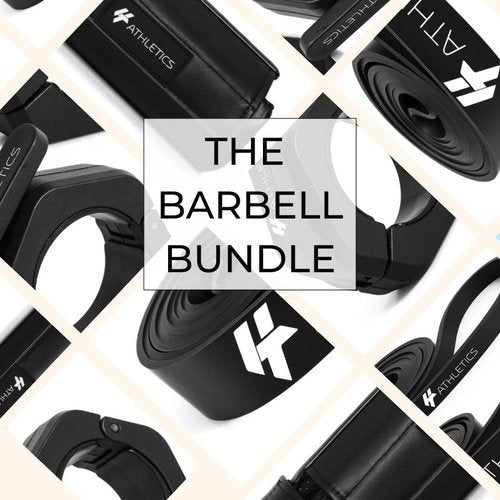 HT Athletics Barbell Bundle: Barbell Pad, Barbell Collars, Power Bands, Bonus 12-Week Program, Barbell Clamps, Barbell Clips, Hip Thrust